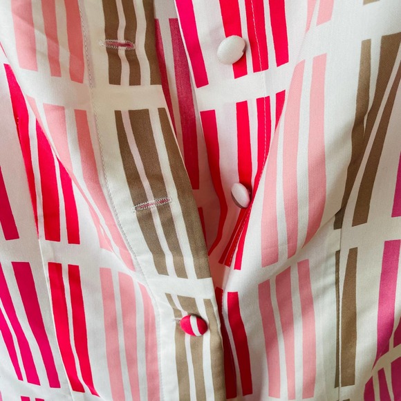 Boden Red and Pink Striped Blouse - Picture 8 of 11